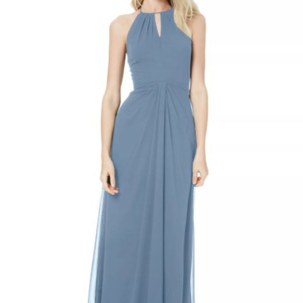 Slate Chiffon Sweetheart A-line Bridesmaid Gown (WORN ONCE!)